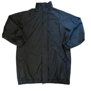 VTG Travelsmith Black Full Zip Jacket Womens Oversized Med Outerwear Made in USA